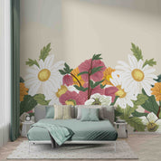 3D Vintage Colorful Floral Pattern Wallpaper Wall Mural Wall Decor Wall Art Wall Sticker Remoable Wallpaper