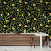 3D Vintage Lemon Green Leaf William Morris Pattern Wallpaper Wall Mural Wall Decor Wall Art Wall Sticker Remoable Wallpaper