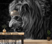 3D Forest Animal Lion Cub Black Wall Mural Wallpaper GD 3626- Jess Art Decoration