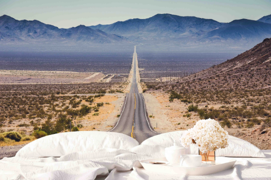 3D  Mountain Road Tree Sandy Soil Wall Mural Wallpaper YXL 1121