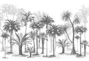 3D Misty Palm Tree Forest soft tropical palm landscape wall mural wallpaper for bedroom - view 7