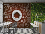 3D Coffee Shop Dessert Wall Mural Wallpaper 30