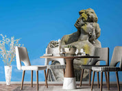3D Sculpture Woman Man Bluesky Wall Mural Wallpaper YXL 2436