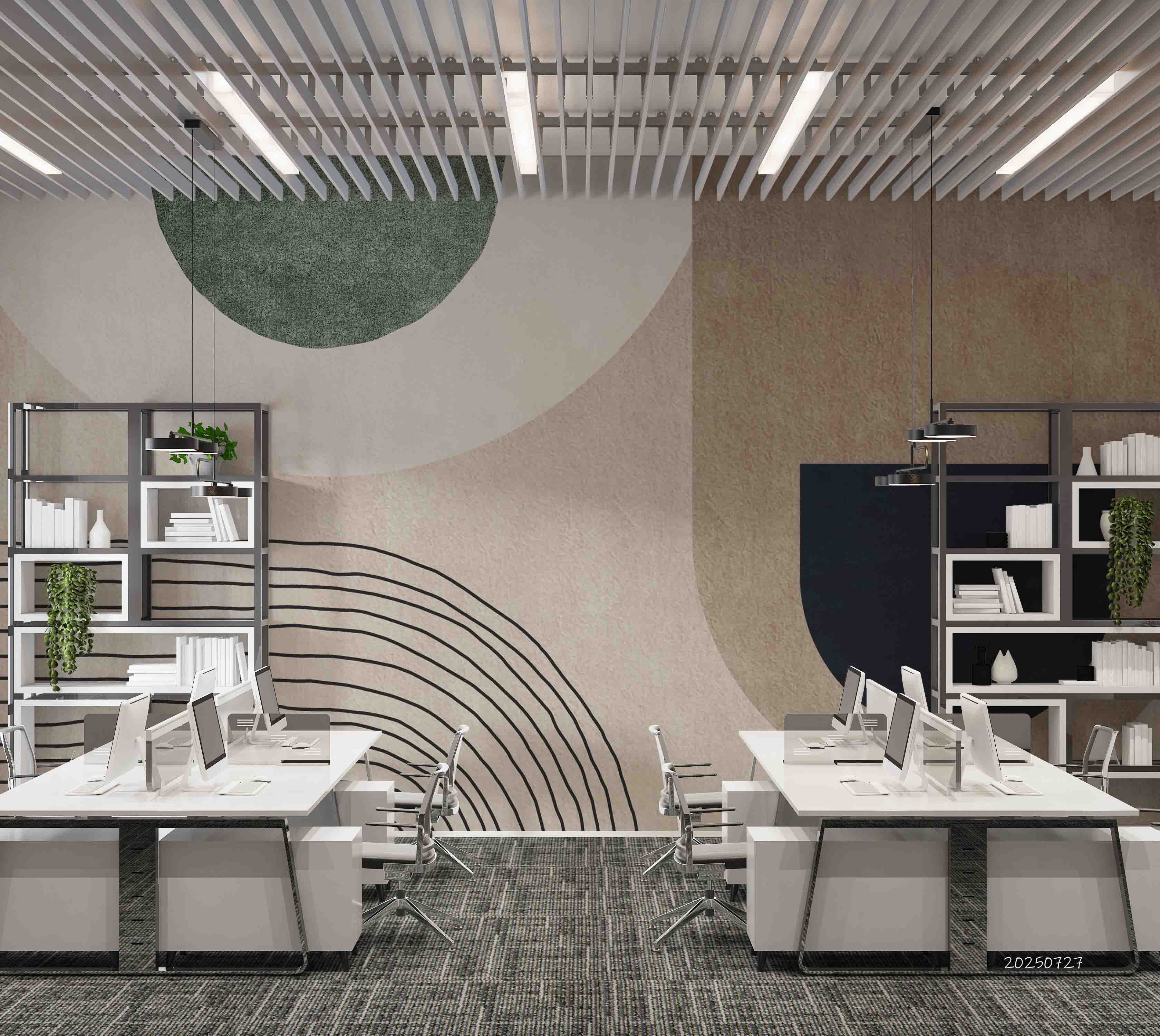 3D Office Business Technology Geometric Modern Wall Mural Wallpaper 18