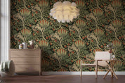 3D Vintage Red Floral Leaf William Morris Pattern Wallpaper Wall Mural Wall Decor Wall Art Wall Sticker Remoable Wallpaper