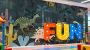 3D Play Centre Amusement Park Funfair Carnie Cartoon Dinosaur Forest Wall Mural Wallpaper 27