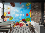 3D Ice Cream Popsicle Blue Sunlight Wall Mural Wallpaper YXL 2332