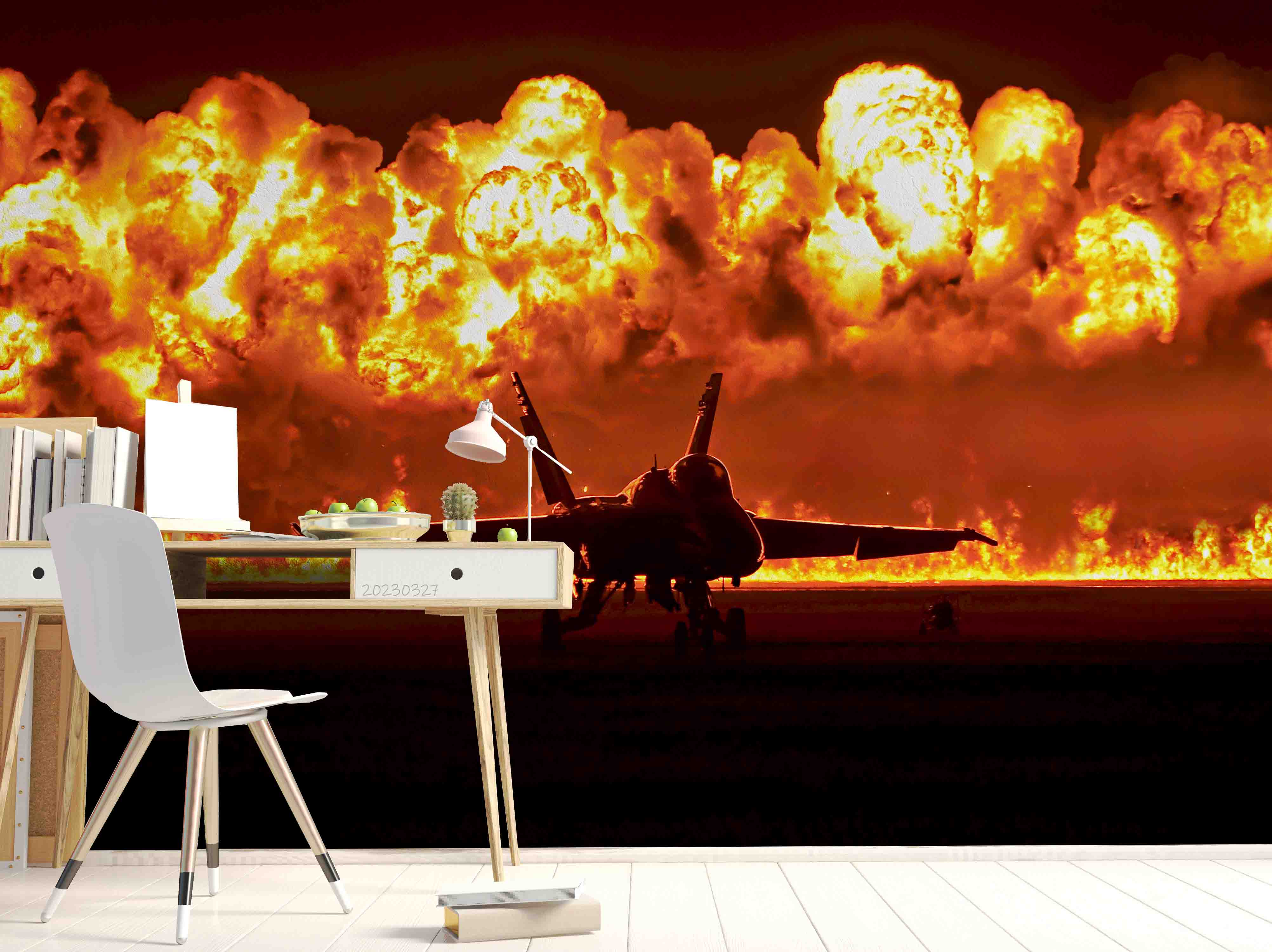 3D US Navy Blue Angels F18 Hornet Wall Mural Wallpaper GD 5477- Jess Art Decoration