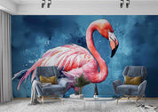 3D Animal Flamingo Flamingo Wall Mural Wallpaper YXL 1873