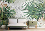 3D Tropical Plant Green Leaf Wall Mural Wallpaper GD 4736- Jess Art Decoration