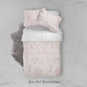 3D Floral Wave Point Pink Quilt Cover Set Bedding Set Duvet Cover Pillowcase 222