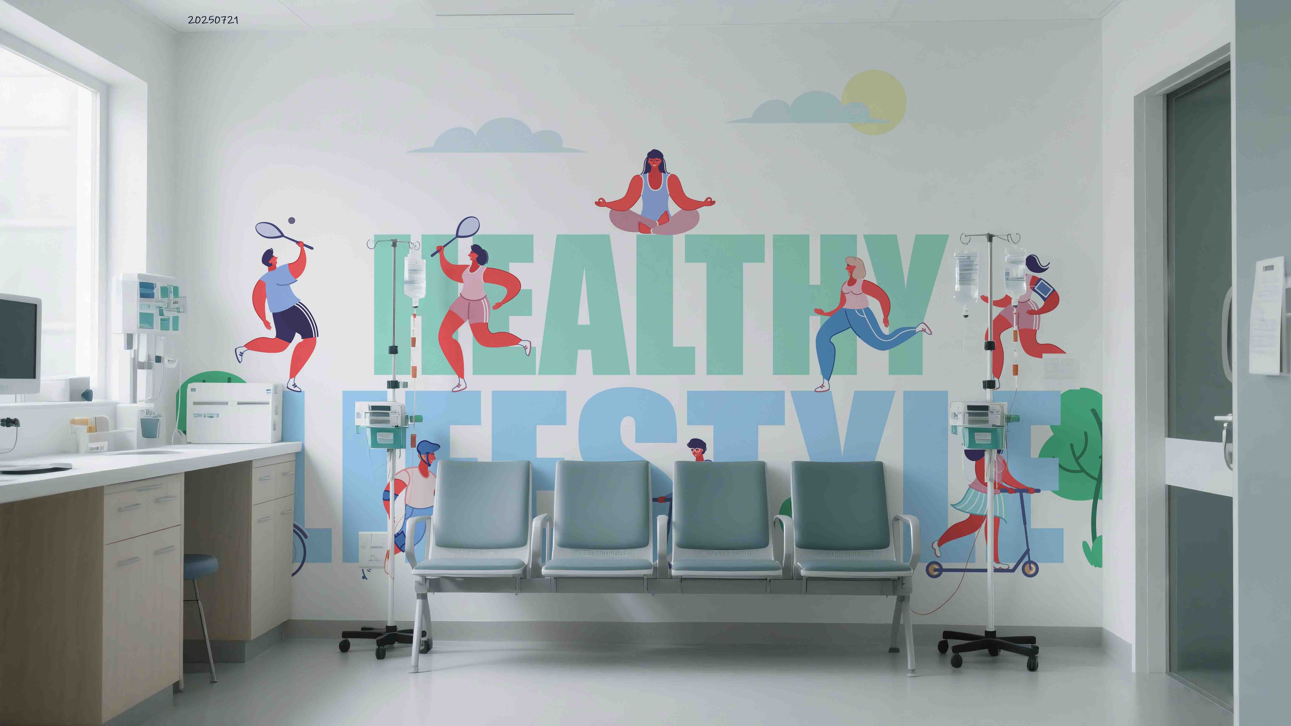 3D Clinic Hospital Rehabilitation Center Medical Healthcare Wall Mural Wallpaper 20