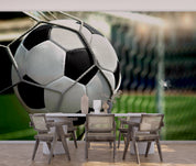 Soccer Goal Net Football Stadium Wallpaper football stadium wall mural for sports room, club room or fan space