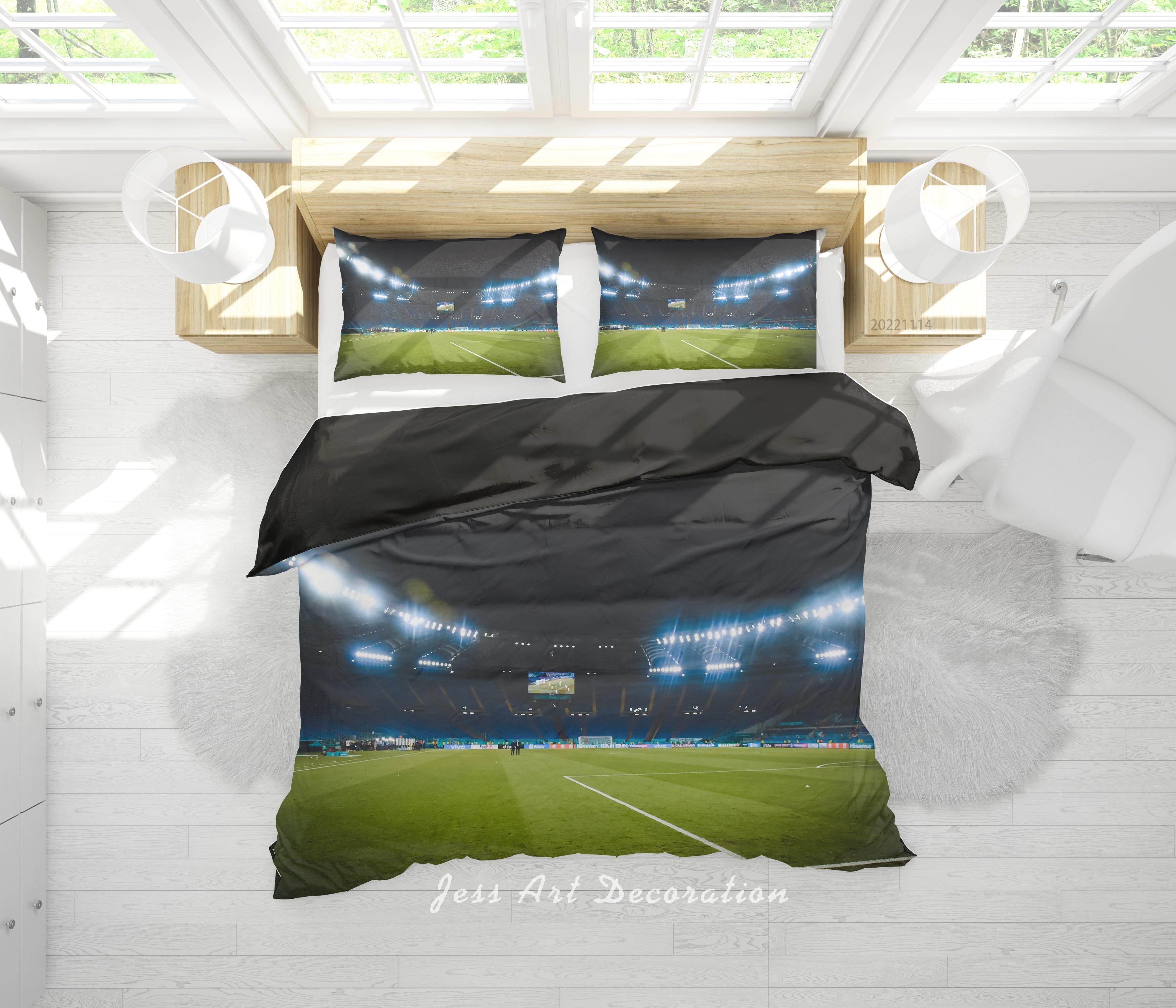 3D Rome Football Field Spectator Seats Lamplight Quilt Cover Set Bedding Set Duvet Cover Pillowcase 865