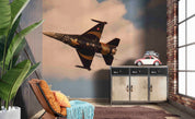 3D F 16 Fighter Flight Wall Mural Wallpaper GD 5399- Jess Art Decoration