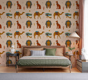 3D Egyptian Decorative Pattern Background Wallpaper Wall Mural Wall Decor Wall Art Wall Sticker Remoable Wallpaper LQH