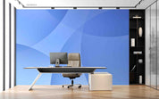 3D Office Business Blue Geometric Wall Mural Wallpaper 15