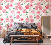 3D Watercolor Rose Leaf Pattern Wall Mural Wallpaper GD 5197- Jess Art Decoration