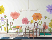 3D Colorful Floral Background Wall Mural Wallpaper GD 3476- Jess Art Decoration