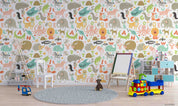 3D Childcare Nursery School Cartoon Kids Animals Letters Wall Mural Wallpaper JN 59