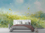 3D Blue Sky Flowers Grass Landscape Oil Painting Wallpaper Wall Mural Wall Decor Wall Art Wall Sticker Remoable Wallpaper LQH 1 1