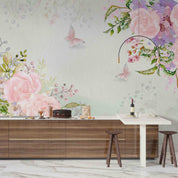 3D Watercolor Floral Leaves Butterfly Wall Mural Wallpaper GD 5668- Jess Art Decoration
