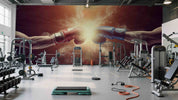 3D Gym Fitness Gymnasium Boxing Wall Mural Wallpaper 20