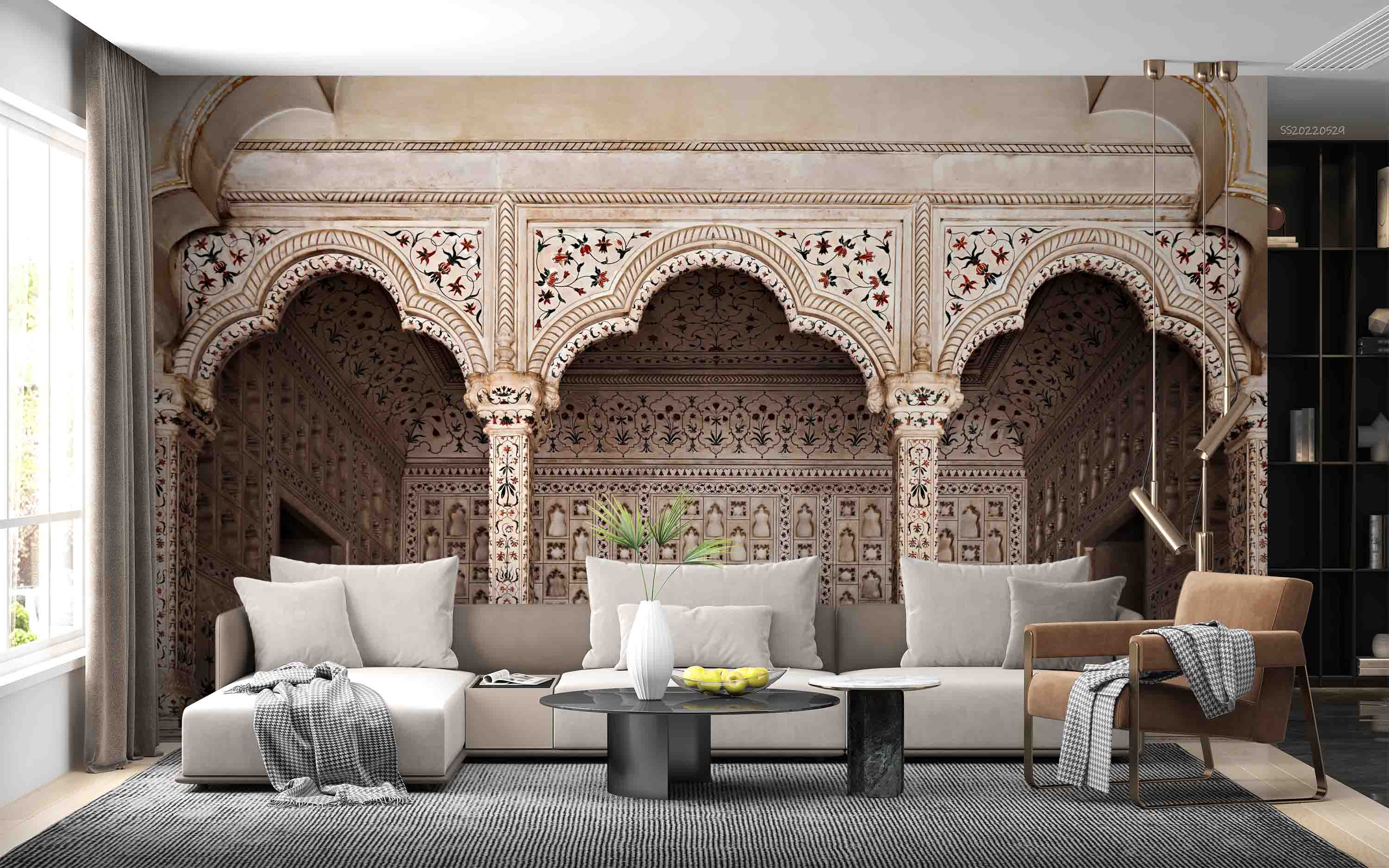 3D Arch Agra Red Fort India Wall Mural Wallpaper GD 4269- Jess Art Decoration