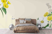 3D Watercolor Yellow White Floral Wallpaper Wall Mural Wall Decor Wall Art Wall Sticker Remoable Wallpaper LQH 36