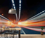 3D Tunnel Car Lighting Wall Mural Wallpaper GD 3120- Jess Art Decoration