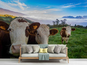 3D Blue Sky Cloud Grassland Animal Cow Wallpaper Wall Mural Wall Decor Wall Art Wall Sticker Remoable Wallpaper LQH