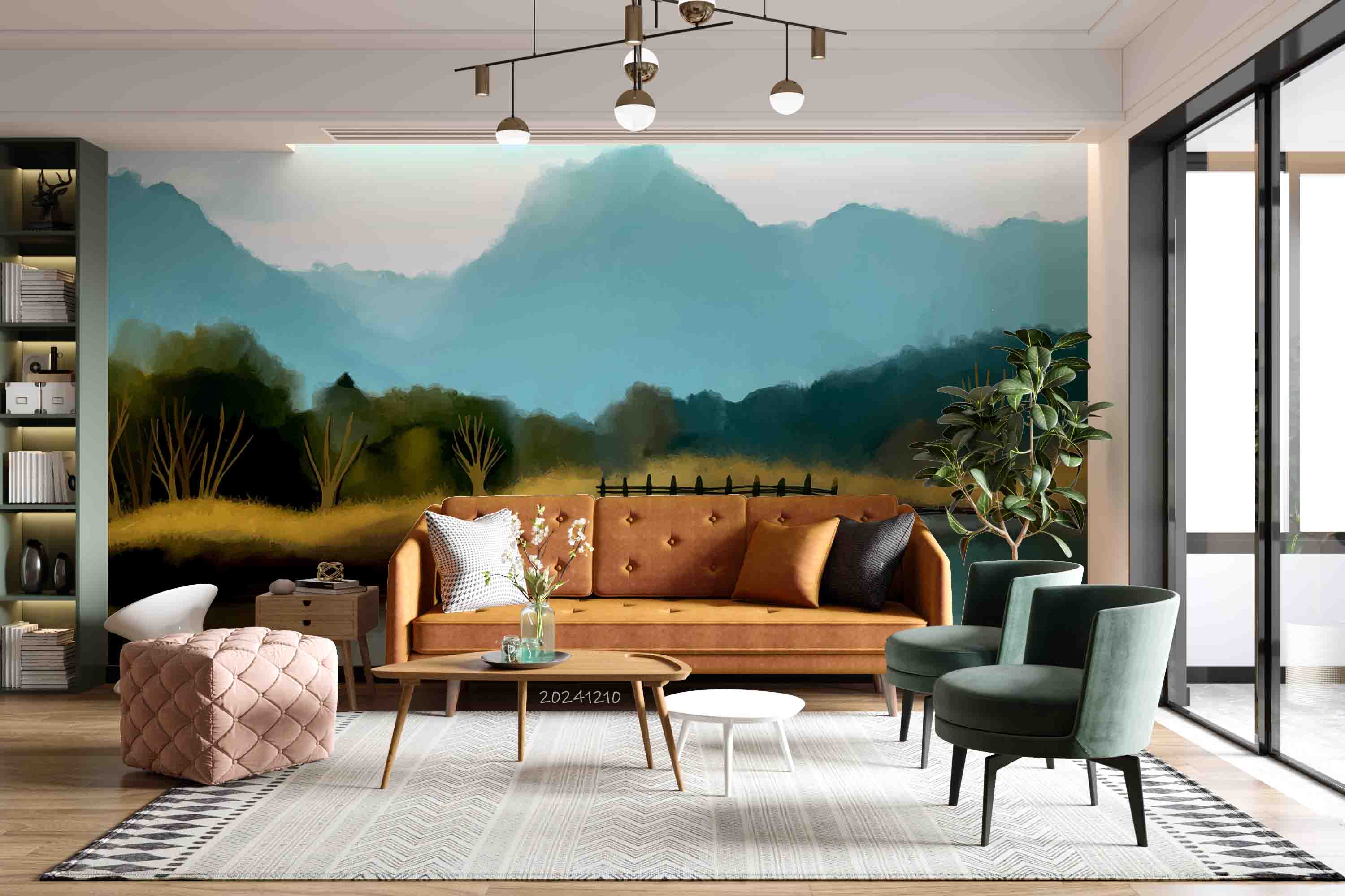 3D Mountains Forest Lake Nature Scenery Wallpaper Wall Mural Wall Decor Wall Art Wall Sticker Remoable Wallpaper LQH 41
