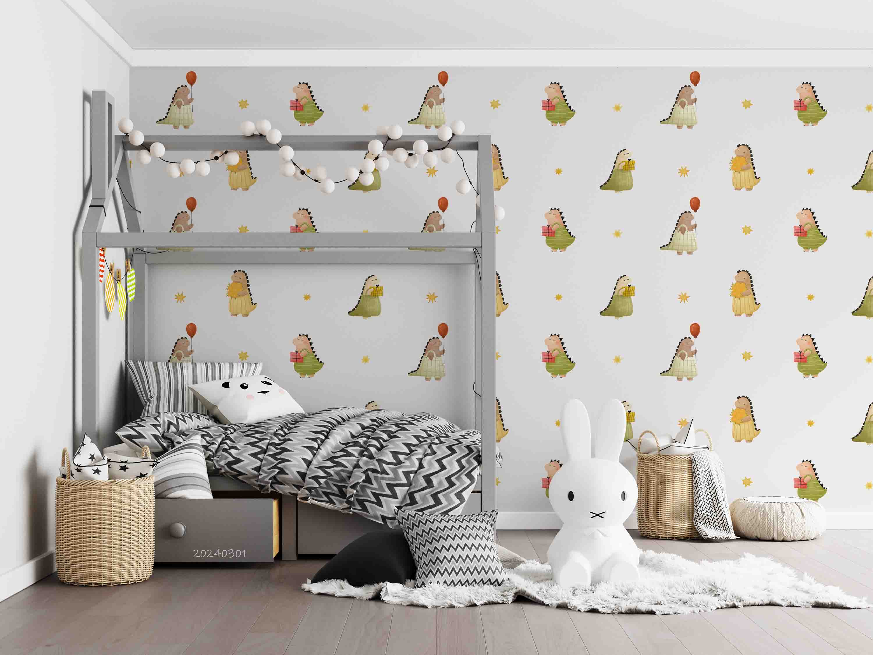 3D Cartoon Animal Dinosaur Gift Kids Wallpaper Wall Mural Wall Decor Wall Art Wall Sticker Remoable Wallpaper