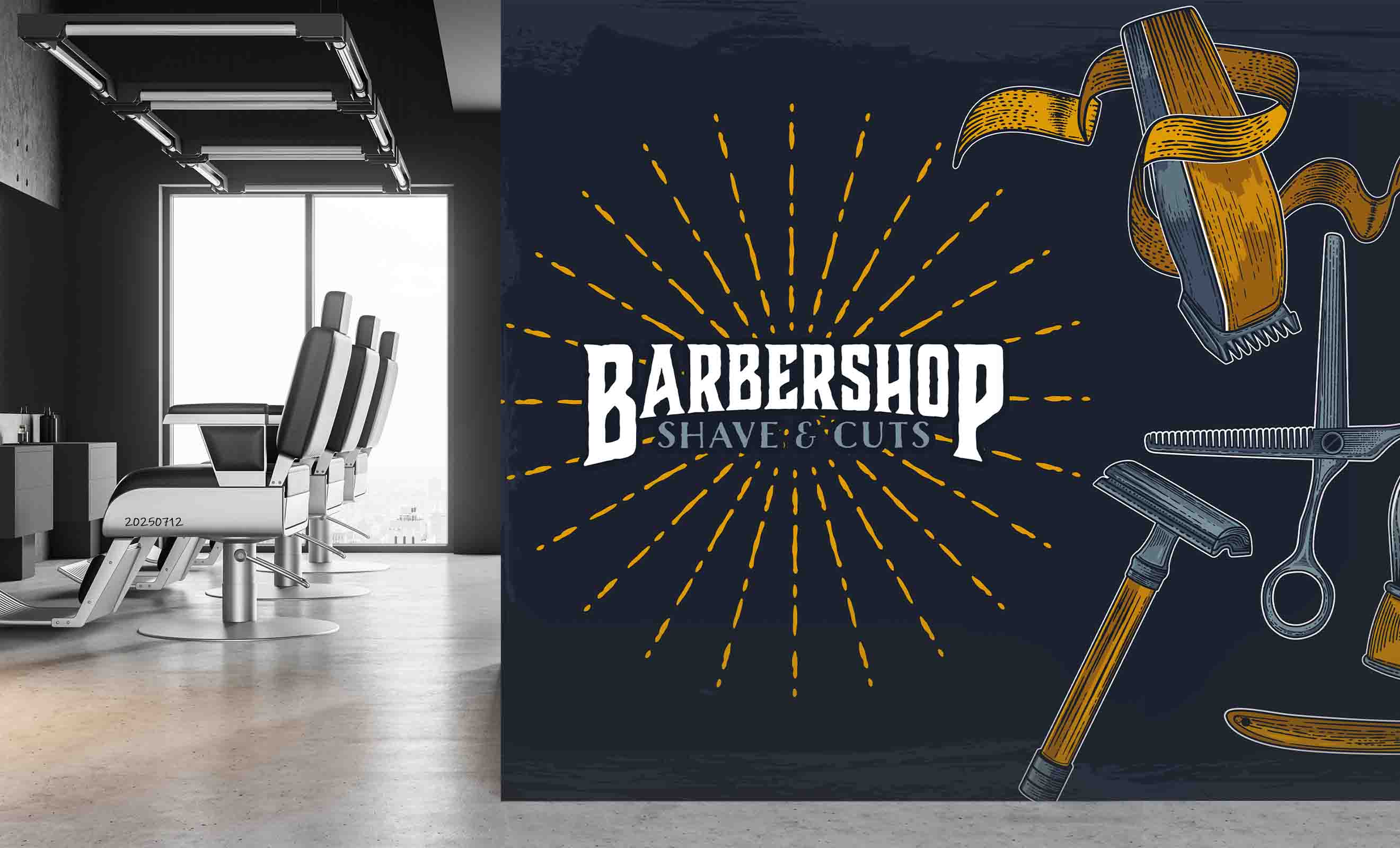 3D Salon Shop Beauty Salon Barber Shop Wall Mural Wallpaper 63