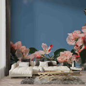 3D Blue Sky Pink Floral Wallpaper Wall Mural Wall Decor Wall Art Wall Sticker Remoable Wallpaper