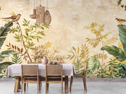 3D ropical Jungle Plants Leaves Birds Wallpaper Wall Mural Wall Decor Wall Art Wall Sticker Remoable Wallpaper 37