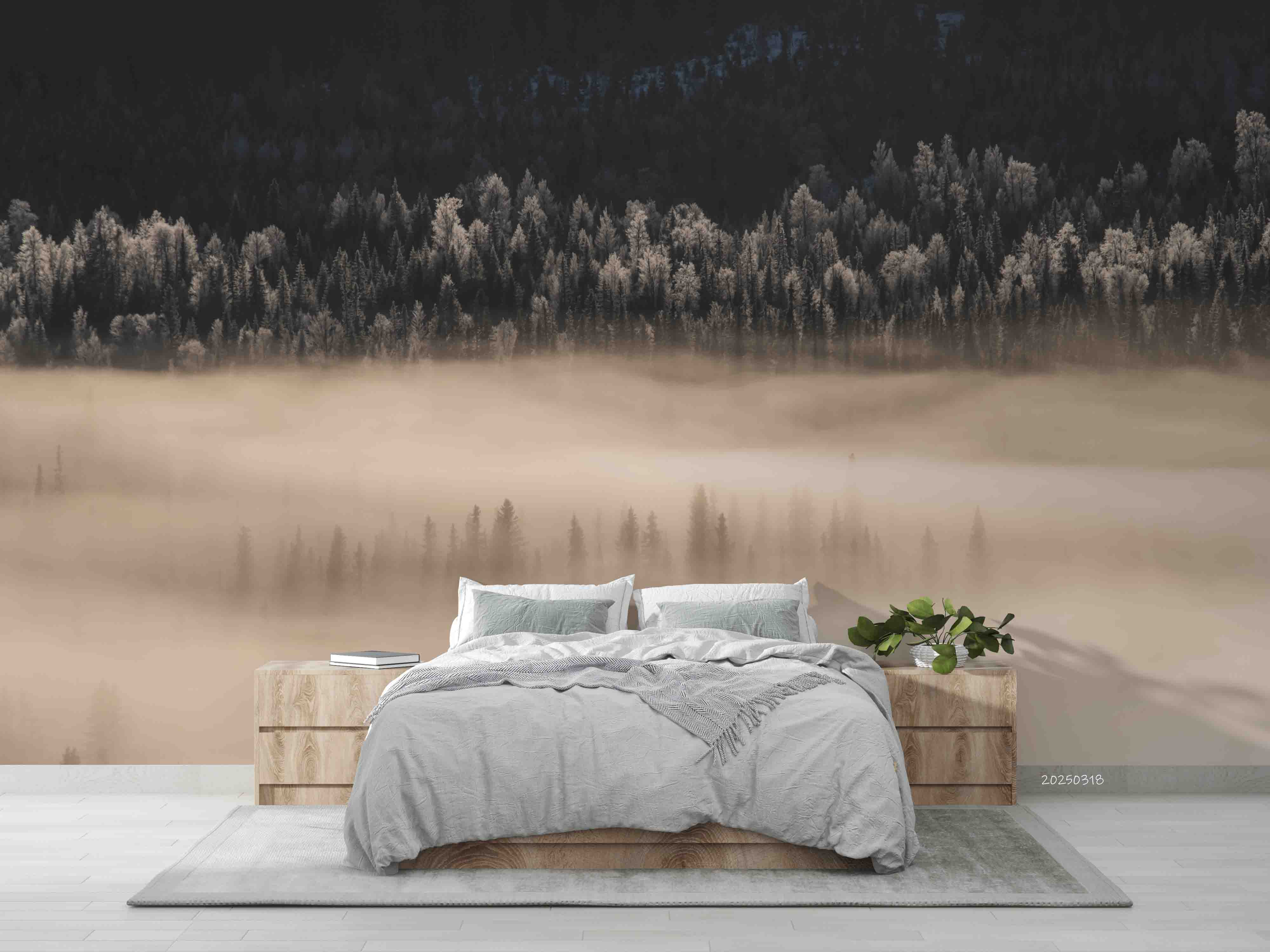3D Brown Sky Forest Landscape Wallpaper Wall Mural Wall Decor Wall Art Wall Sticker Remoable Wallpaper 25
