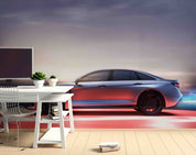 3D Grey Sports Car Pattern Wallpaper Wall Mural Wall Decor Wall Art Wall Sticker Remoable Wallpaper