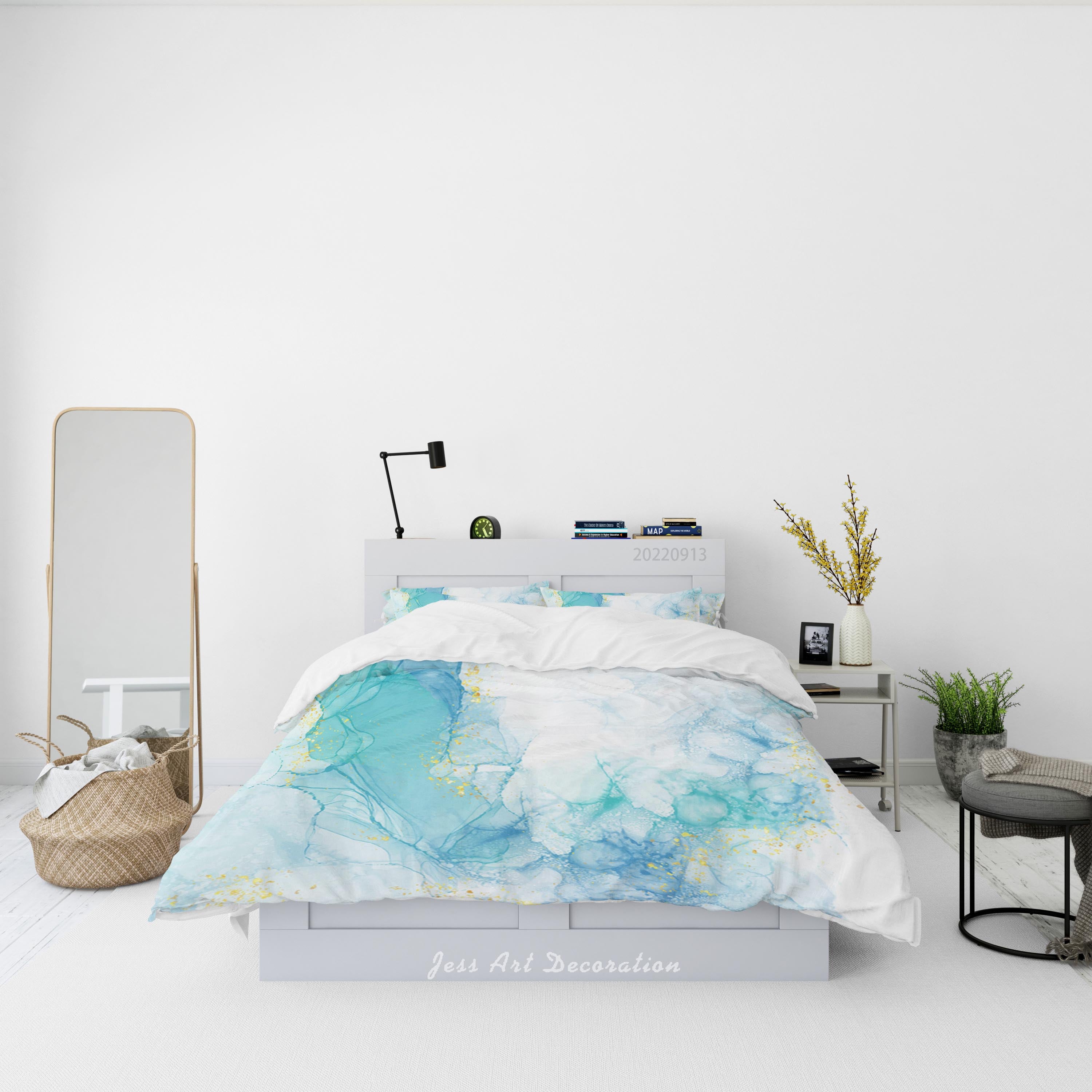 3D Ink And Wash Fluid Ripple Quilt Cover Set Bedding Set Duvet Cover Pillowcase 123