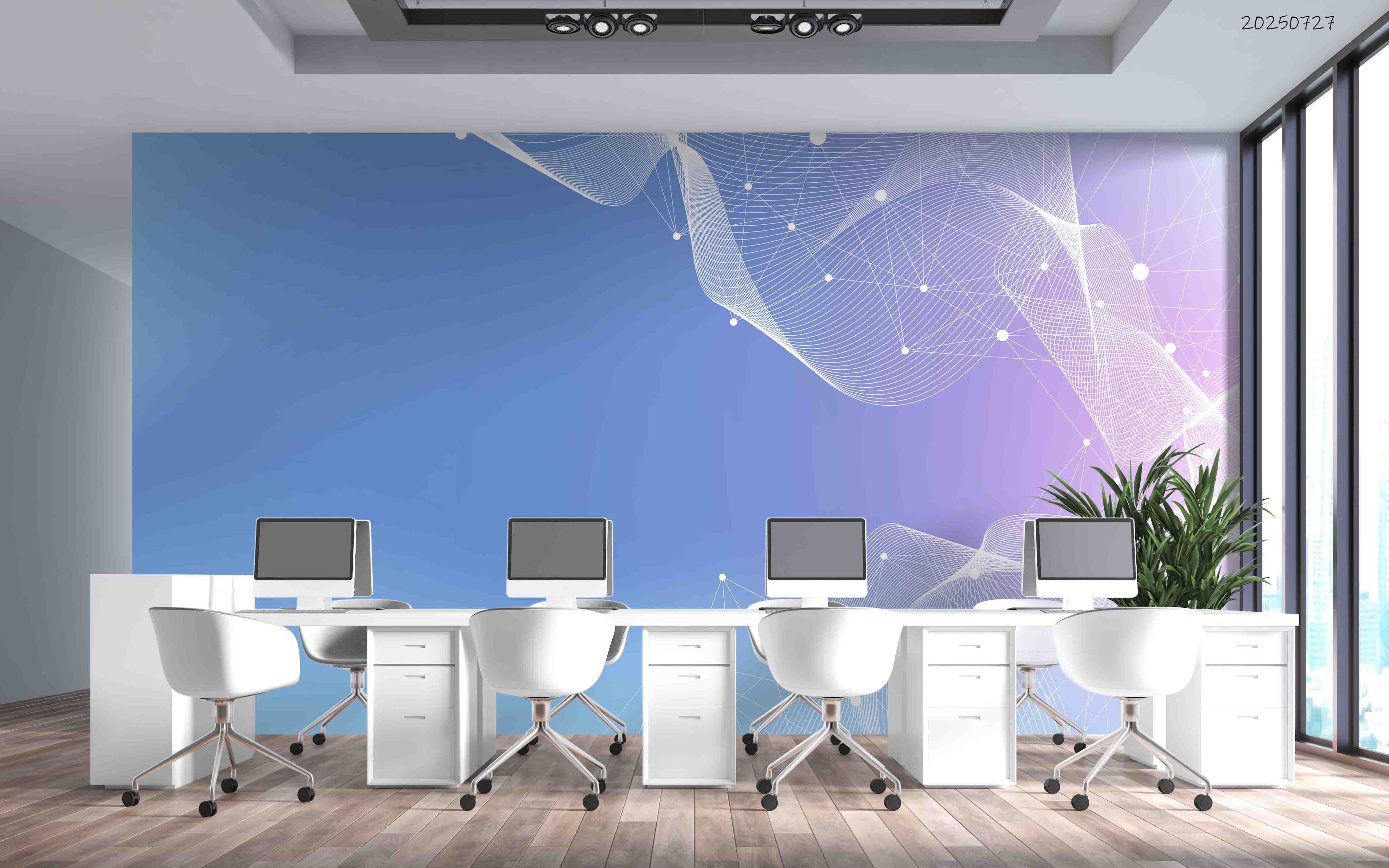 3D Office Business Commerce Technology Modern Wall Mural Wallpaper 49