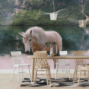3D Magic Unicorn Nature Landscape Wall Mural Wallpaper GD 5329- Jess Art Decoration