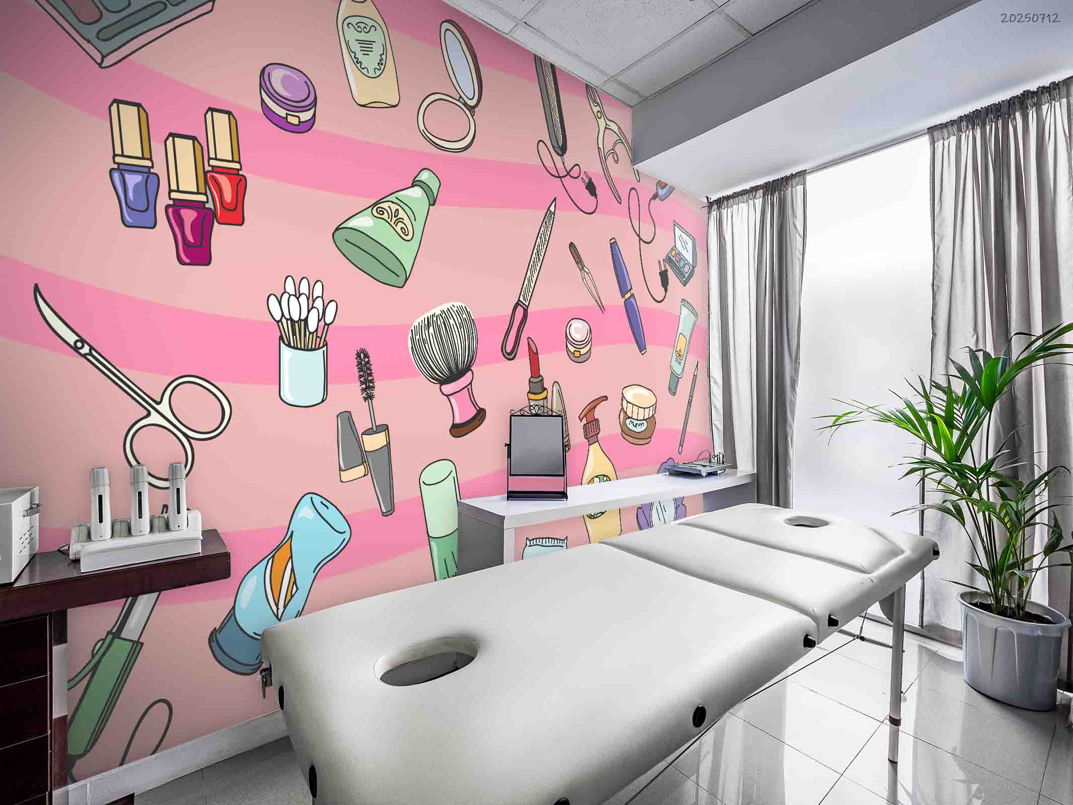 3D Salon Shop Beauty Salon Manicure Set Manicure Tools Wall Mural Wallpaper 54