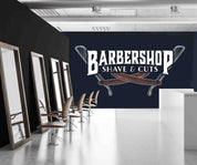 3D Barber Shop Hair Salon Haircut Specialist Shaving Wall Mural Wallpaper 15
