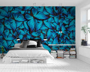 3D Beautiful Blue Butterfly Wall Mural Wallpaper GD 5033- Jess Art Decoration