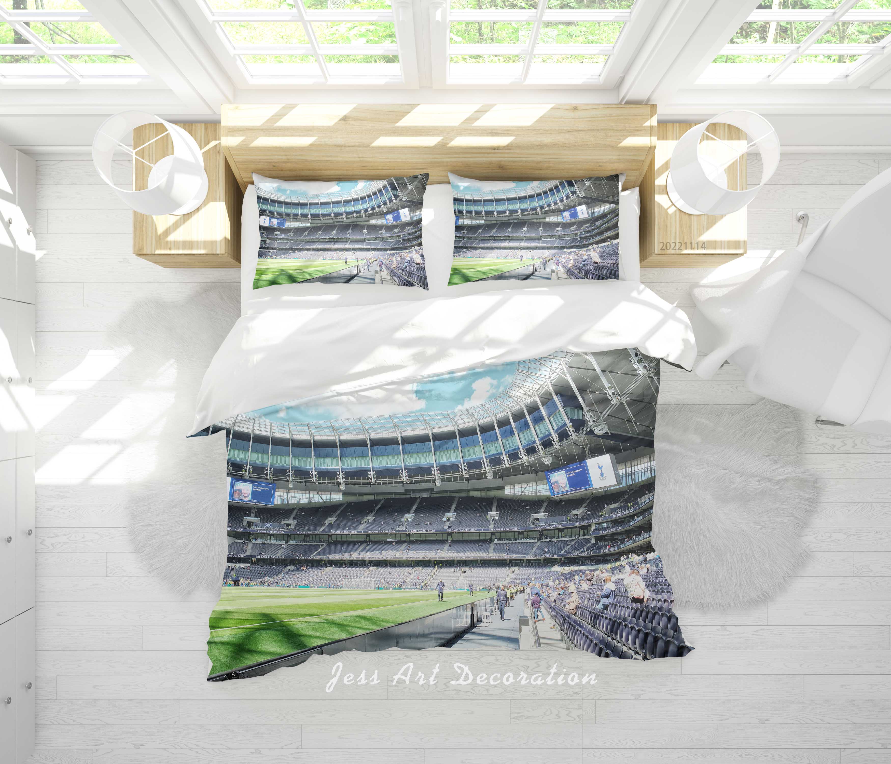 3D Tottenham Hotspur F.C Spectator Seats Sky Quilt Cover Set Bedding Set Duvet Cover Pillowcase 946