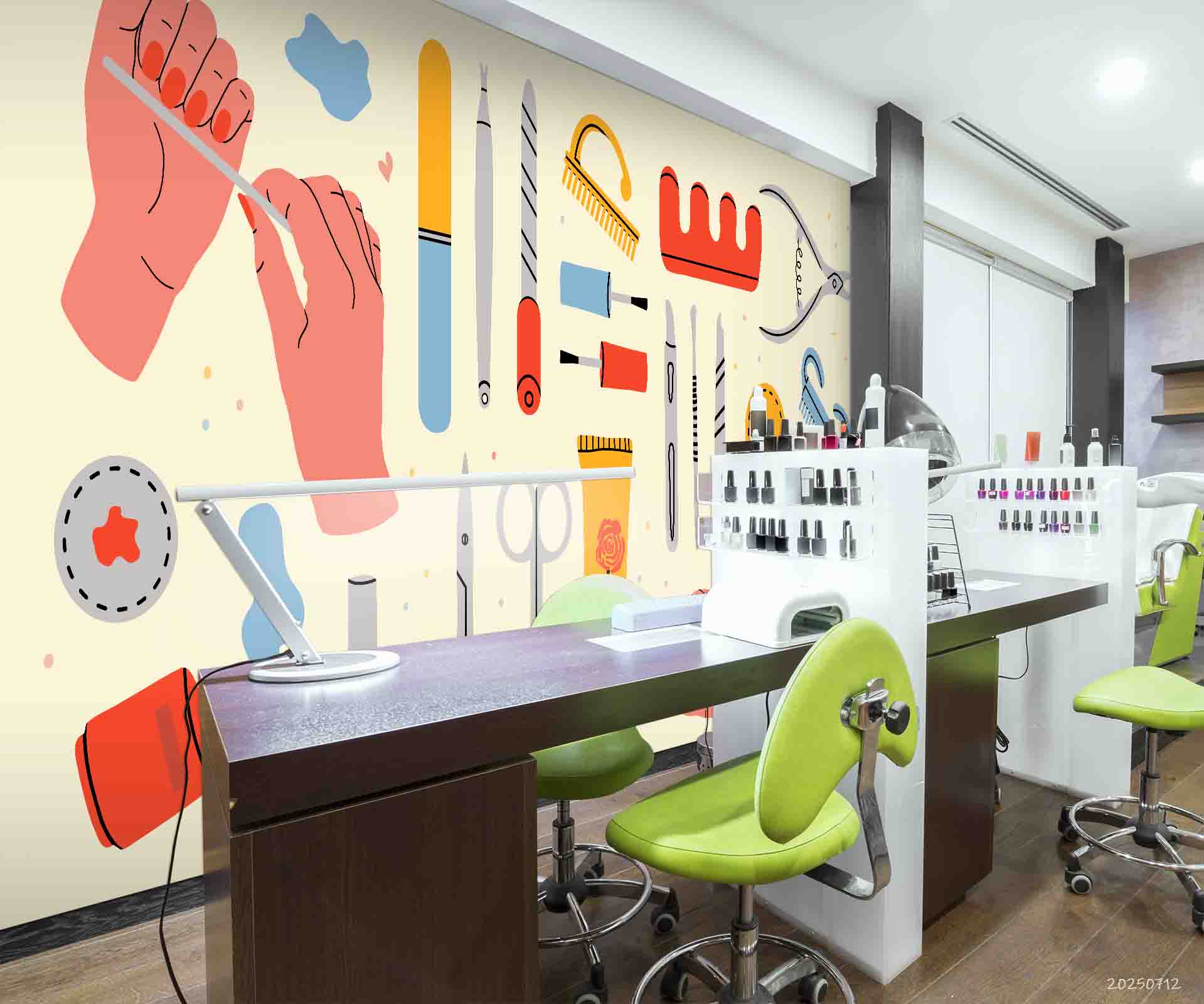 3D Salon Shop Beauty Salon Manicure Set Manicure Tools Wall Mural Wallpaper 30