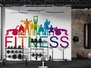 3D Poster Person Yoga Ball Weightlifting Letter Wall Mural Wallpaper YXL 93