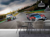 Racing Race Track Helicopter Racing Wallpaper racing & cars wall mural for garage, game room or entertainment space - view 2