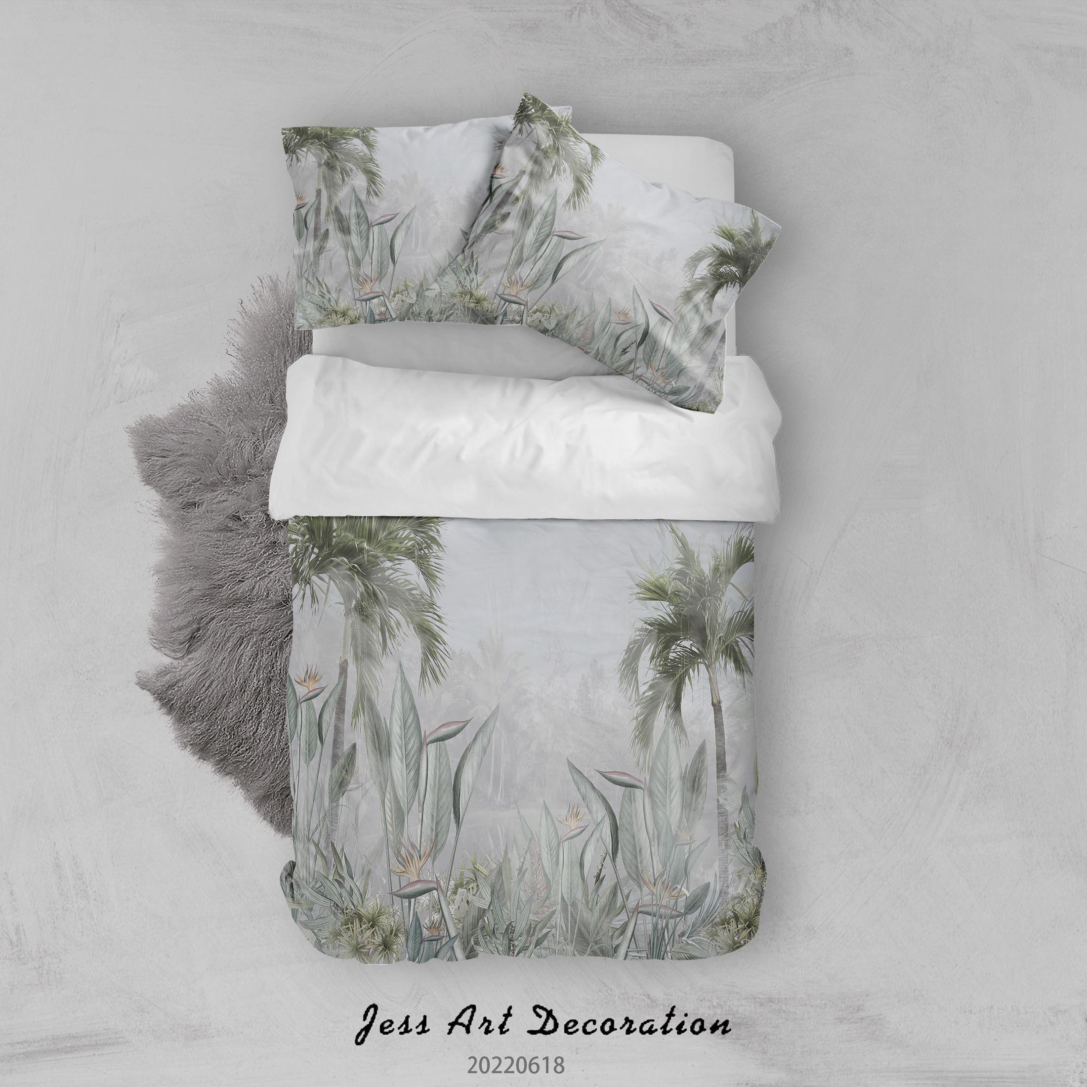3D Forest Tree Floral Quilt Cover Set Bedding Set Duvet Cover Pillowcase 669