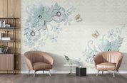 3D Jewelry Floral Butterfly Tile Background Wall Mural Wallpaper GD 4663- Jess Art Decoration